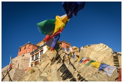 28 Leh and its Valley  Looking up to the Chapel, Leh Palace