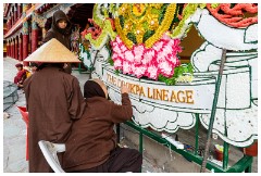 70 Leh and its Valley  Arranging the Flowers for the Procession at Hemis Monastery