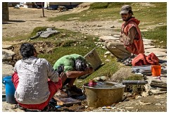 14 Leh to Tso Morini Lake and Back  Staff washing their Hair