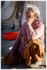 26 Leh to Tso Morini Lake and Back  Family Group Around a Group of Tents