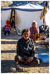 29 Leh to Tso Morini Lake and Back  Family Group Around a Group of Tents