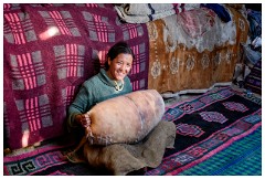 35 Leh to Tso Morini Lake and Back  Family Group Around a Group of Tents