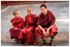 04 Thiksey and Likir Monasteries  Thiksey Monastery - Just before Morning Prayers