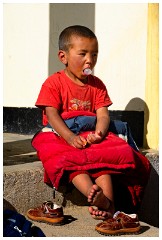 28 Thiksey and Likir Monasteries  Likir Monastery - Trying out the Bubble Gum