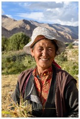 39 Thiksey and Likir Monasteries  In the Fields with the Mountains Behind her