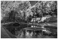 Shortgrove Estate 03  The Pool in Black and White Infrared