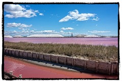 Aigues Mortes 14  The beaufiful colour of the water when the sun is shinning and this can quickly change if a cloud comes over