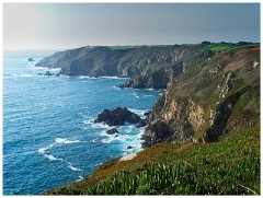 Guernsey 145  South Coast Cliffs walking towards WW2 German Observation Tower at La Prevote