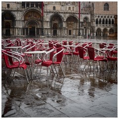 55 Venice  Chairs in the Rain, St Marks Square