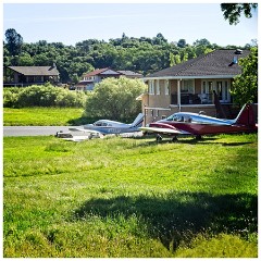 California 20  Planes Parked at the House with the Runway outside the Front Door