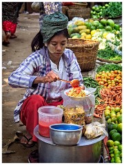 Bagan 10  Nyaung  U Market Serving Lunch