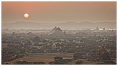 Bagan 30  The Dhamayazeka Zedi providing panoramic views of the temple studded plains of Bagan at Sunset