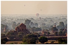Bagan 31  The Dhamayazeka Zedi providing panoramic views of the temple studded plains of Bagan at Sunrise