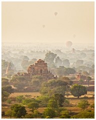 Bagan 32  The Dhamayazeka Zedi providing panoramic views of the temple studded plains of Bagan at Sunrise