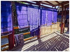 Inle Lake 23  Drying the Dyed Fabrics