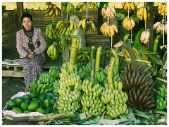 Loikaw  13  Local Market at Demoso West of Loikaw - Banana Stall