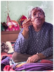Mandalay 13  Enjoying her Cigar