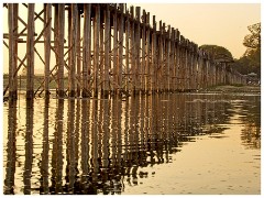 Mandalay 19  The U-Bein Bridge at 1.3 km Long Made of Teak Crossing the Taungtaman Lake