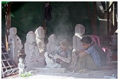 Mandalay 43  The Street of Marble Workers Covered in Dust