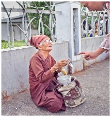 Yangon  13  The Giving of Money to the Poor