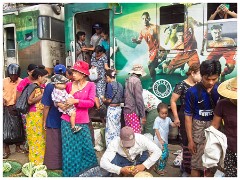 Yangon 44  People getting off the Train