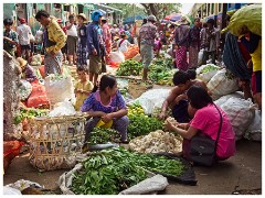 Yangon 45  People, Food and two Trains in the Station