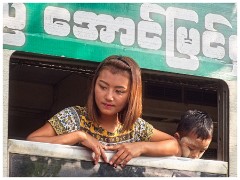 Yangon 47  Looking out of the Window