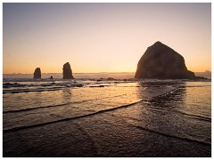 Oregon  08  Cannon Beach at Sunset - The Haystack
