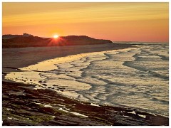 Seahouses and Beadnell Bay 05  Sunset Looking Towards Banburgh Castle