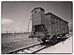 Auschwitz 10  A carriage the Jews were transported on at Birkenau