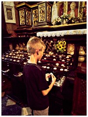Family in Krakow 04  Jason loved the candles