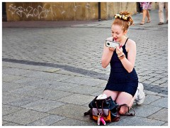 Family in Krakow 18  Nikki doing her make up for the photo shoot