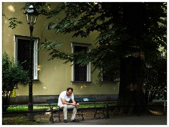 Krakow 002 Planty Park 02  Relaxing in the Park which surrounds the original walled city