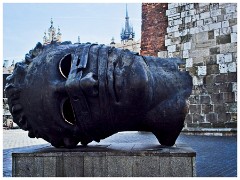 Krakow 065 Rynek Glowny 02  Giant Head by Igor Mitora