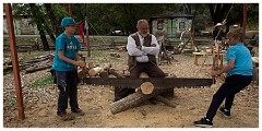 Coloma 015  Jason and Friend Learning how to use the Saw