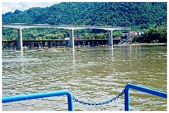 Luang Prabang Day 4 07  Mekong River Boat Trip - The Unfinished Railway Bridge to Chine