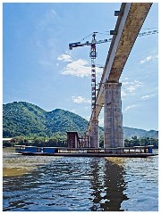 Luang Prabang Day 4 09  Mekong River Boat Trip - The Unfinished Railway Bridge to Chine
