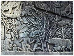 Siem Reap Day One 10  Angkor Thom - The Friezes and Smiling Faces of the Bayon Temple