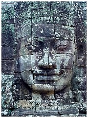Siem Reap Day One 15  Angkor Thom - The Friezes and Smiling Faces of the Bayon Temple