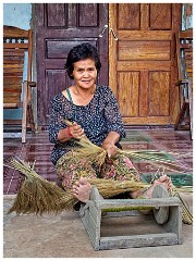 Siem Reap Day Two 19  Making Brooms