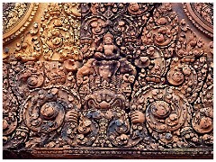 Siem Reap Day Three 21  Banteay Srei The  Beautiful intricate carving on pink sandstone