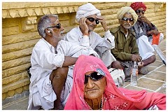 India Jaisalmer 77  Patients outside on the Street after being Checked