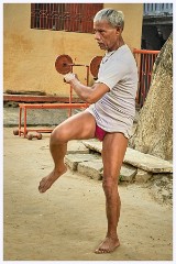 Varanasi 014  The Trainer at the Akhada Gym