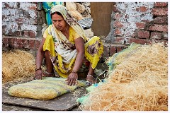 Varanasi 066  Making packs for the Cooling Machines