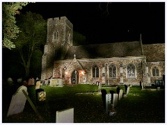 Toft Church 001  Using a Torch to Light the Church