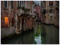 003 Venice While Dark  Venitian Canal