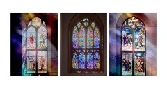018 Wareham  Multi Exposures of the Church Windows