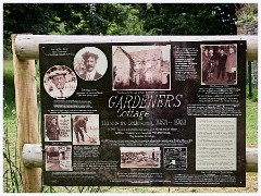 011 Tyneham Village  The Gardeners Cottage Display Board