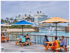 007 Cococay The Bahamas  Lunch Looking Back to the Cruise Ships