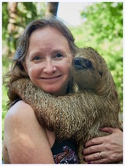 006 Roatan  Jennifer with a Sloth